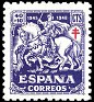 Spain 1945 Pro Tuberculous 40 + 10 CTS Violet Edifil 995. 995. Uploaded by susofe